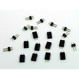POPESQ® - 10 Pcs. x Kit Connector male + female 2.54mm 2 pins Straight #A1764