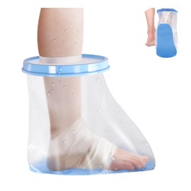 Fxdunjr Waterproof Foot Cast Cover for Shower Adult Shower Boots for Foot after surgery with Non-Slip Bottom Cast Protector for Surgery Bandage Dressing Wound [2025 Reusable]