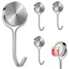 Wowfill Magnetic Hook with Magnet, 304 Stainless Steel, Rustproof, Vertical