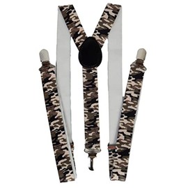 Gravity Trading Camouflage Elastic Clip-On Suspenders