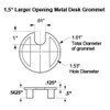 Electriduct 1.57" Metal Desk Grommet 40mm Cable Hole Cover Wire