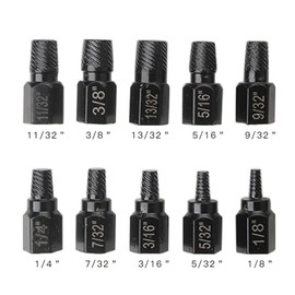 Extractor Socket for Broken Screw Nut Head, Hex Female 10pcs Set