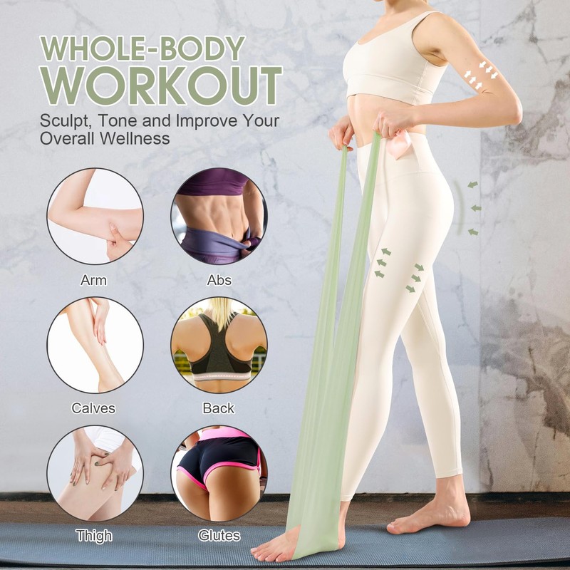 Chamgeco Professional Resistance Bands 3-Pack, Long TPE Elastic Exercise Bands
