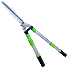 Mesoga Extendable Hedge Shears - Professional Garden Trimmer with Straight Blade, Adjustable Handle for Borders, Bushes & Pruning, Heavy Duty Bush Cutter & Gardening Scissors