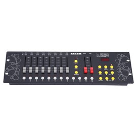 Fetcoi DMX Controller, 192CH DMX Console DMX Stage Lighting Controller Program Easy Light Console for Stage & DJ Lighting, Black