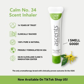 Ascents Calm Scent Tubes - Natural Ingredients - Essential Oil - Portable Wellness Therapeutic Health Aromatherapy Treatment - Healthy Solution