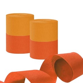 Capesaro Orange Crepe Paper Streamers - 6 Rolls Party Streamers for Various Festival Party Decorations