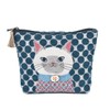 Kusguru Japan Parlor Suzurando Jacquard Woven Pouch, blue