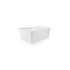 PacknWood 210BIO4- White Meal Box -Biodegradable Paper Meal Prep Containers,food