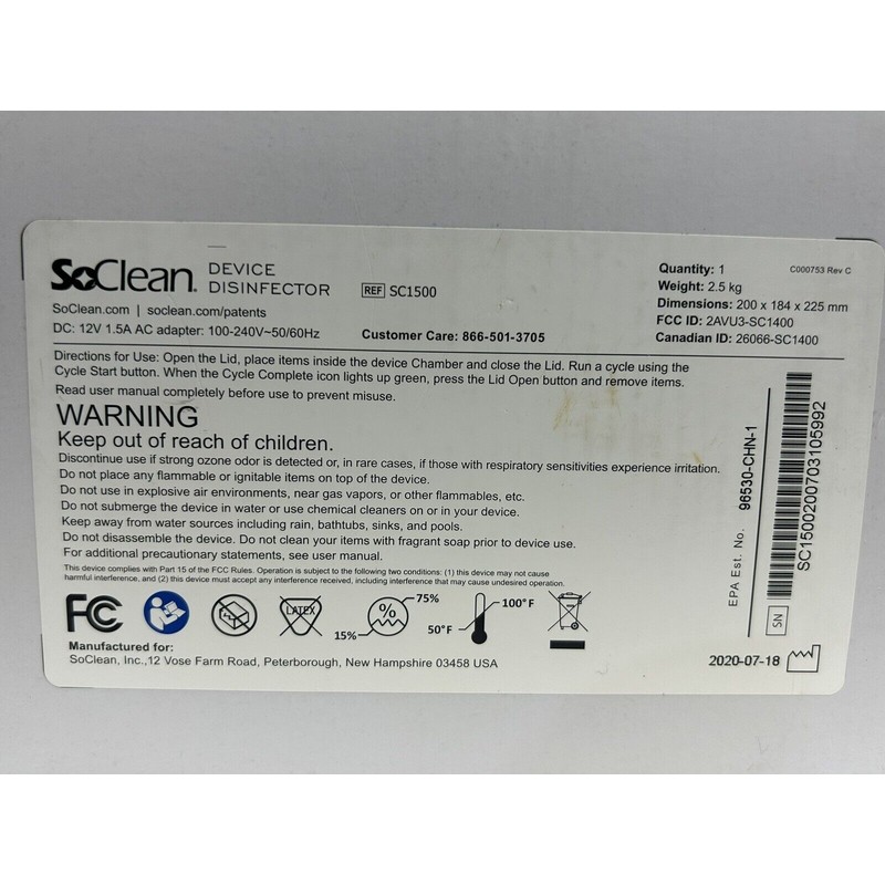 SoClean device Sanitizing ￼machine Smart Phones & House Hold Items