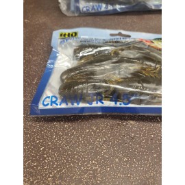 Reaction Strike Craw Jr. 4.5" 1 Pack Of 6. Hollow Body Craws