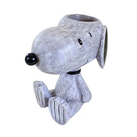 Roman Snoopy Planter, 8-inch Height, Resin, Stone Mix, Home, Garden, Outdoor