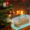 FEOOWV Portable Plastic Rectangular Loaf Bread Box with Transparent Lid,