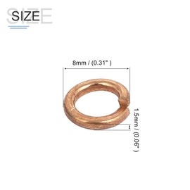 METALLIXITY Split Lock Washer (M5) 20Pcs, Brass Spring Lock Washer Elastic Gasket - for Household Applications