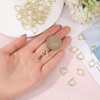 CHGCRAFT 40Pcs 2 Styles Open Back Bezel Charms Pendants Heart