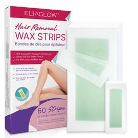 Wax Strips Hair Removal for Women:60 Body Waxing Strips Dual Sides & 4 Calming Oil Wipe For Face, Bikini, Legs, Lip, Eyebrow, Brazilian Wax Kit At Home, Hypoallergenic All Skin Type