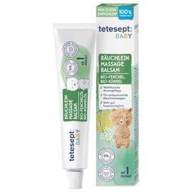 tetesept Baby Belly Massage Balm 30 ml - With Fennel, Cumin & Lavender Oil - Aroma Care from 1 Month Supports Relaxing Effect of Abdominal Massages