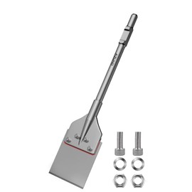 HEX Shank Floor Scraper Chisel Bits, AZUNO 6 x 25'' Heavy Duty Thinset Removal Tool for 1-1/8"(30mm) HEX Rotary Hammer&Jack Hammer, for Removing Thinset, VCT Tile, Ceramic Tile, Carpet, Wood Flooring