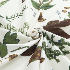 BESTRIPES Fabric Shower Curtain 78 Inches Long, Brown and Green Natural Botanical Leaf Pinecone Print Shower Curtains for Bathroom, 72" W x 78" H