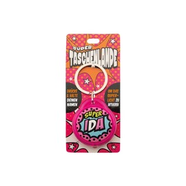 Keychain Super Torch with Name Ida – as a Gift – Individual with Name and Saying