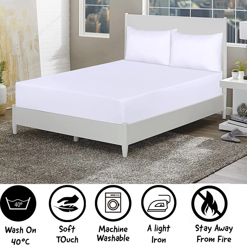 Home In Style 4U Brushed Microfiber Double Fitted Sheet -Deep