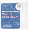 downluxe Clear Shower Curtain Liner with Hooks, PEVA Plastic Shower