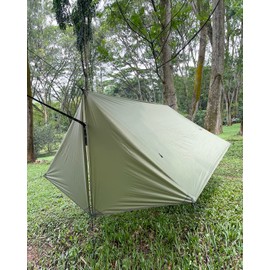 Sunyear Hammock Rain Fly Waterproof - Premium Hammock Tarp with Doors to Stay Warm and Dry in All Seasons | Portable and Lightweight Camp Rain Fly with All Installations Included | 11 Ft / 2lbs