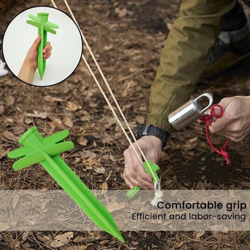 Snblzhef Tent Stakes Wind Tent Stakes No-Drill Installation Camping Gear