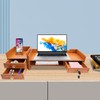 QUSKLISU Computer Monitor Stand, Computer Rack with Drawers, Two top