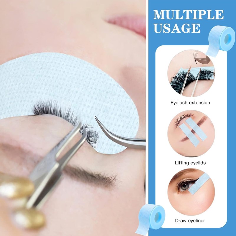 Lash Tape, 4 Rolls Eyelash Tape for Eyelash Extensions, Breathable