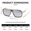 Kimorn AE0336 men’s retro classic sunglasses with metal frame, Gold