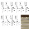 10PCS Valance Clips Transparent Plastic Window Blind Clips Hidden Channel