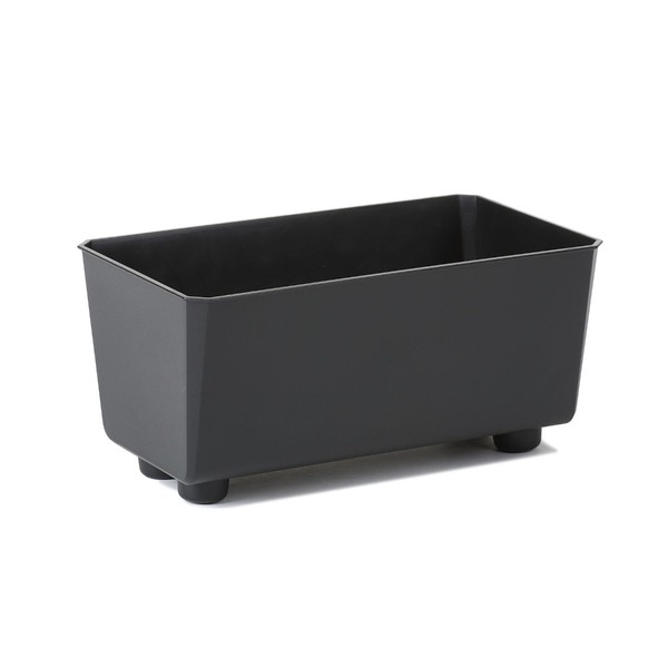 Lamela Rectangular Planter with Elegant Feet, Black Flower Pot Made