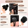 Curly Messy Bun Hair Pieces for Women Short Synthetic Loose