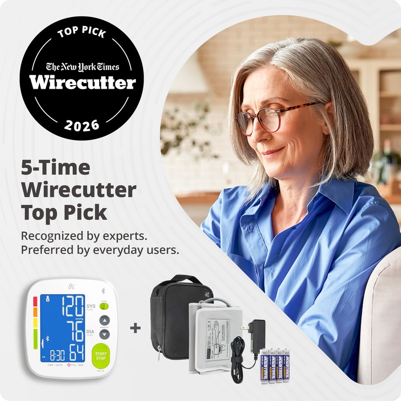 Greater Goods Bluetooth Smart Blood Pressure Monitor for Home Use
