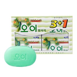 [MEKJ20OP_62_62] Dongseo Soap Cucumber Massage Soap 100g 4 Pack / [MEKJ20OP_62_62]동서 비누 오이 맛사지 비누 100g 4입