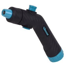 Gilmour Heavy Duty Graphite Push Button Control Adjustable Garden Hose Nozzle with Swivel Connect