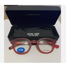 Elton John Kenneth Frames Eyeglasses Glasses Cream Soda Red Unisex