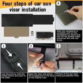 Car Visor Extender, Polarized Sun Visor Multifunctional Retractable Polycarbonate HD Automotive Sunshade Blocker for Car Anti-Glare, Uv, Fog and Snow Blindness 13"