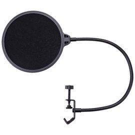 Microphone Pop Filter - ATM-01 Studio Microphone Pop Filter For Blue Yeti and other Microphone Dual Layered Wind Pop Screen - Flexible 360° Gooseneck Clip Stabilizing Arm by ATNY