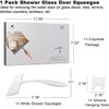Shower Squeegee for Glass Doors, 11-Inch Silicone Squeegee with Non-Slip