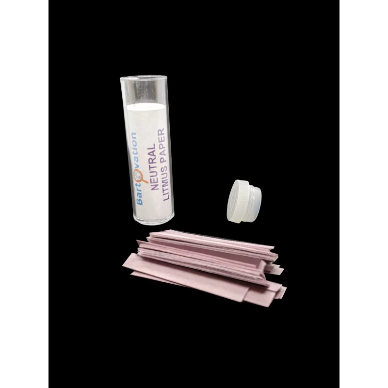 Bartovation Neutral Litmus Paper [Vial of 100 Test Strips]