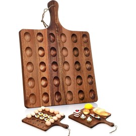 Reversible Wooden Deviled Egg Platter Deviled Egg Tray Charcuterie Board Acacia Deviled Egg Holder Cutting Board Cheese Serving Tray(13 x 17 Inch, 30 Holes) Kitchen Utensils - Color: 15 x 7 Inch, 15 Holes