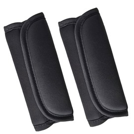 Fogcosy Seat Belt Pads for Kids - 2Pcs Soft Car Seat Straps Shoulder Pads for Newborns Infants and Kids, Strap Pads Covers for Car Seats, Pushchair, Stroller (Black)