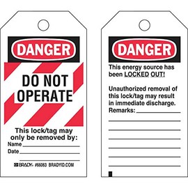 Brady Lockout Tagout Tags 65520