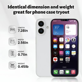 Without Logo Non-working Phone Dummy Display Model Pretend Phone toy for Phone 16 6.1 inches - Silver Colorscreen