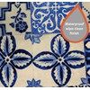 Karina Home Moroccan Tiles Blue Wipe Clean Tablecloth Vinyl PVC