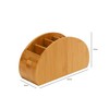 OSCO Bamboo Remote Organiser | 5 Compartments | Office Tidy