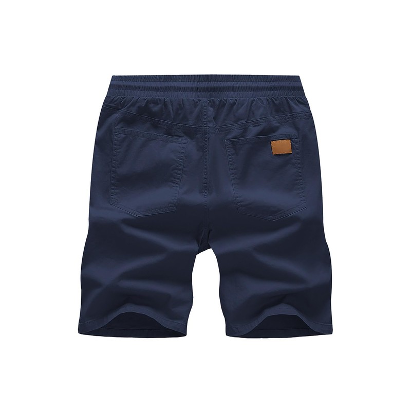 Jmierr Men's Summer Chino Shorts, Cotton, Elastic Waist, with Pockets,