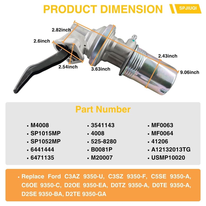 SPJIUQI M4008 Mechanical Fuel Pump for Mercury Ford 292 390